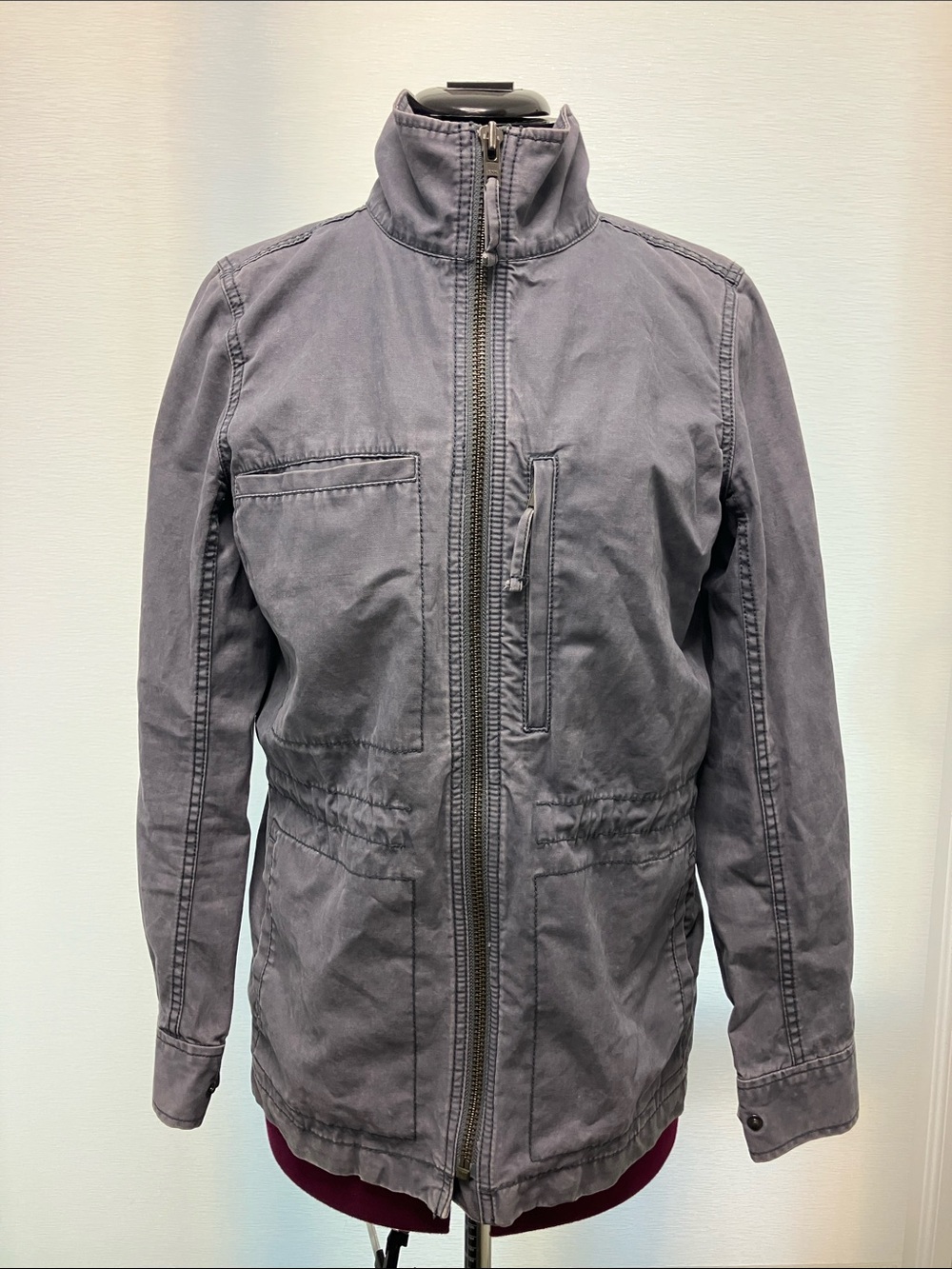 Women’s Madewell Slate Gray Zip-Front Utility Jacket